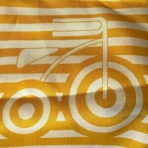 22” Square Bicycle Yellow & White Ray Strauss Unltd. Scarf 25% Silk & Japan VNTG